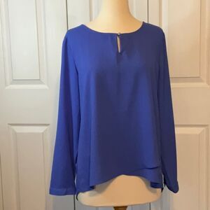 Chico’s Blue Long Sleeve Top Blouse Shirt Chicos‎ 1 Medium